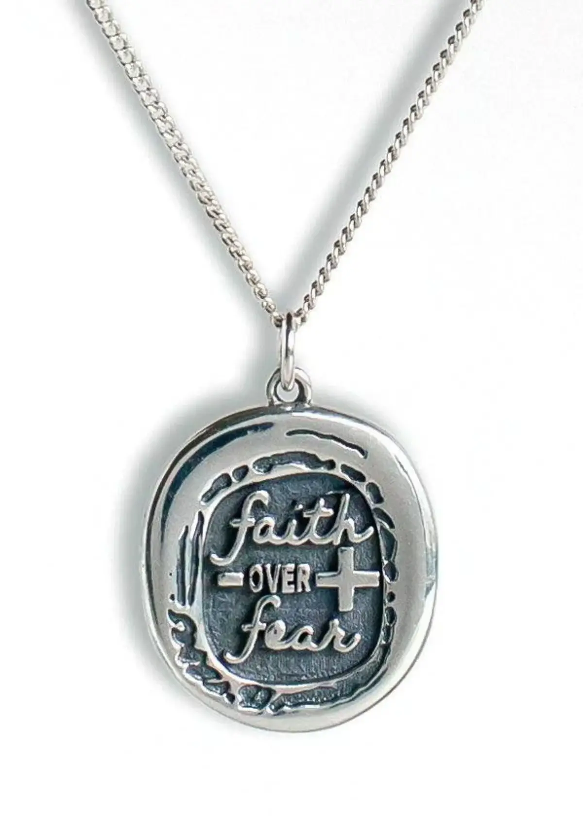 What is a faith over fear necklace?