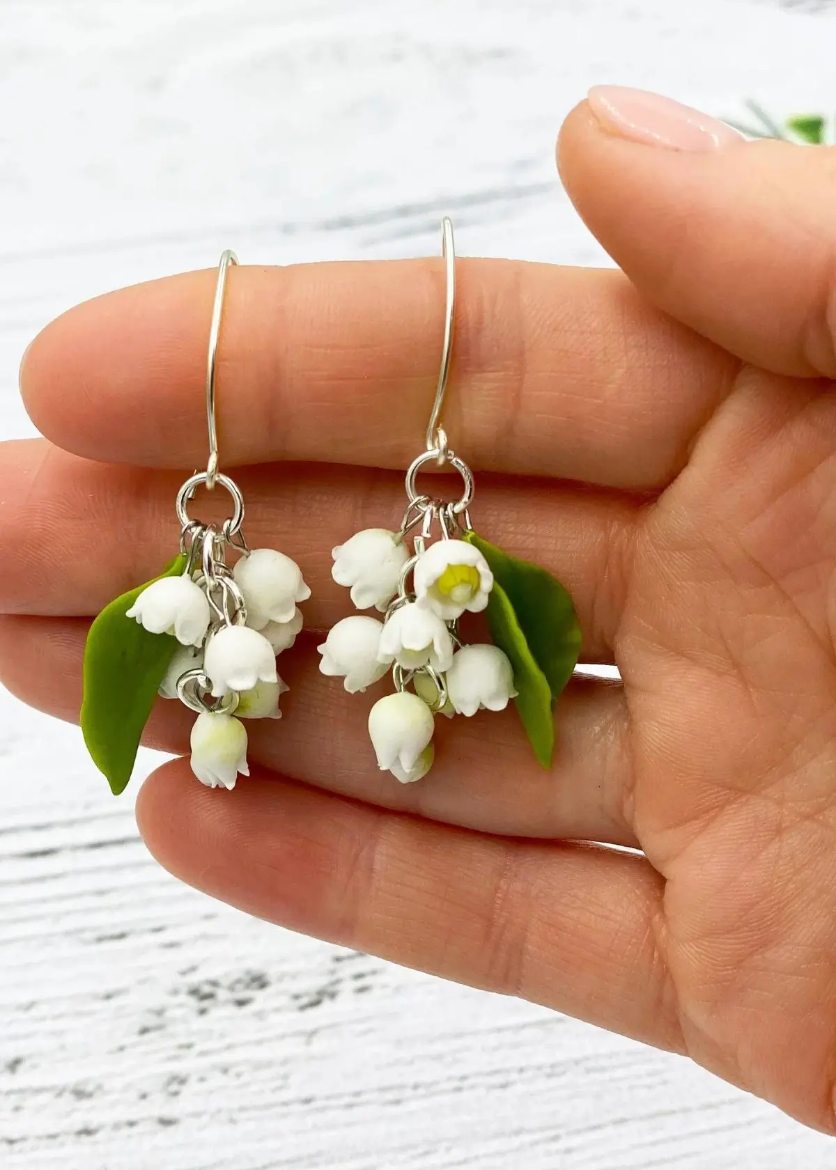 What materials are Lily of the Valley Earrings Made from?