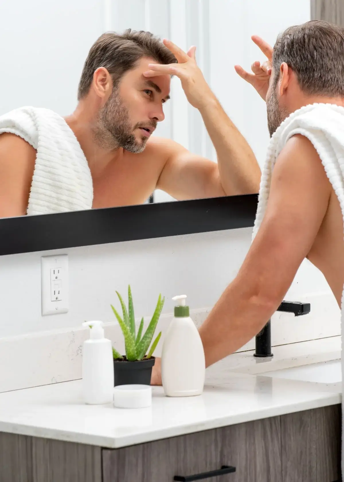 How can men clean their faces?