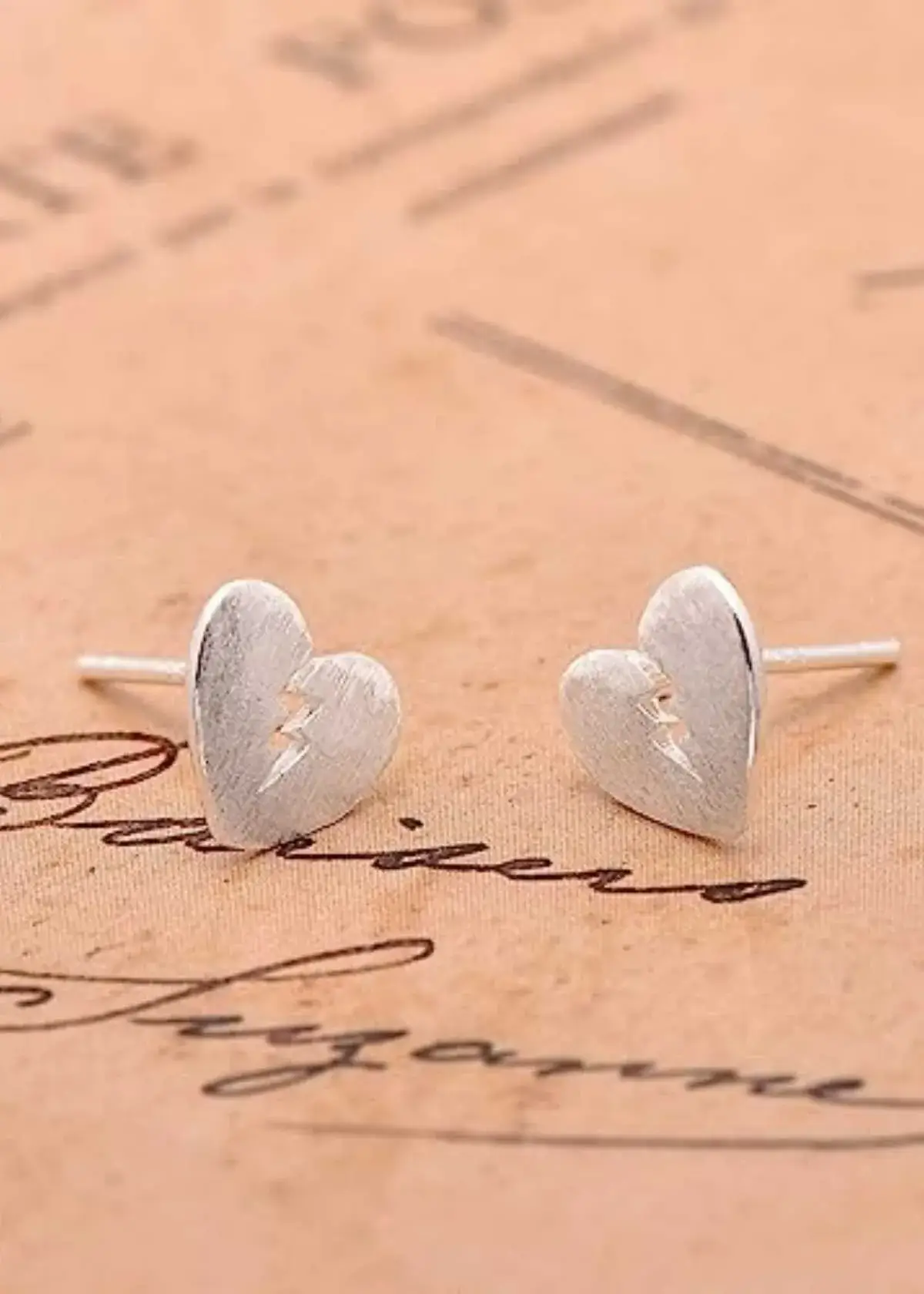 broken heart earrings