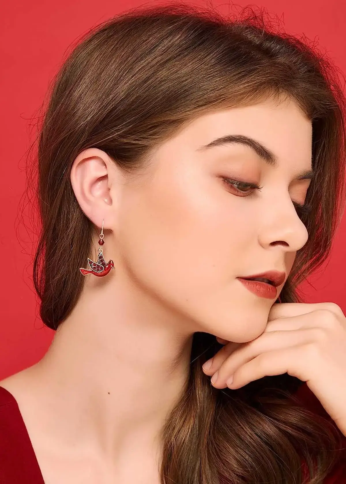 cardinal earrings
