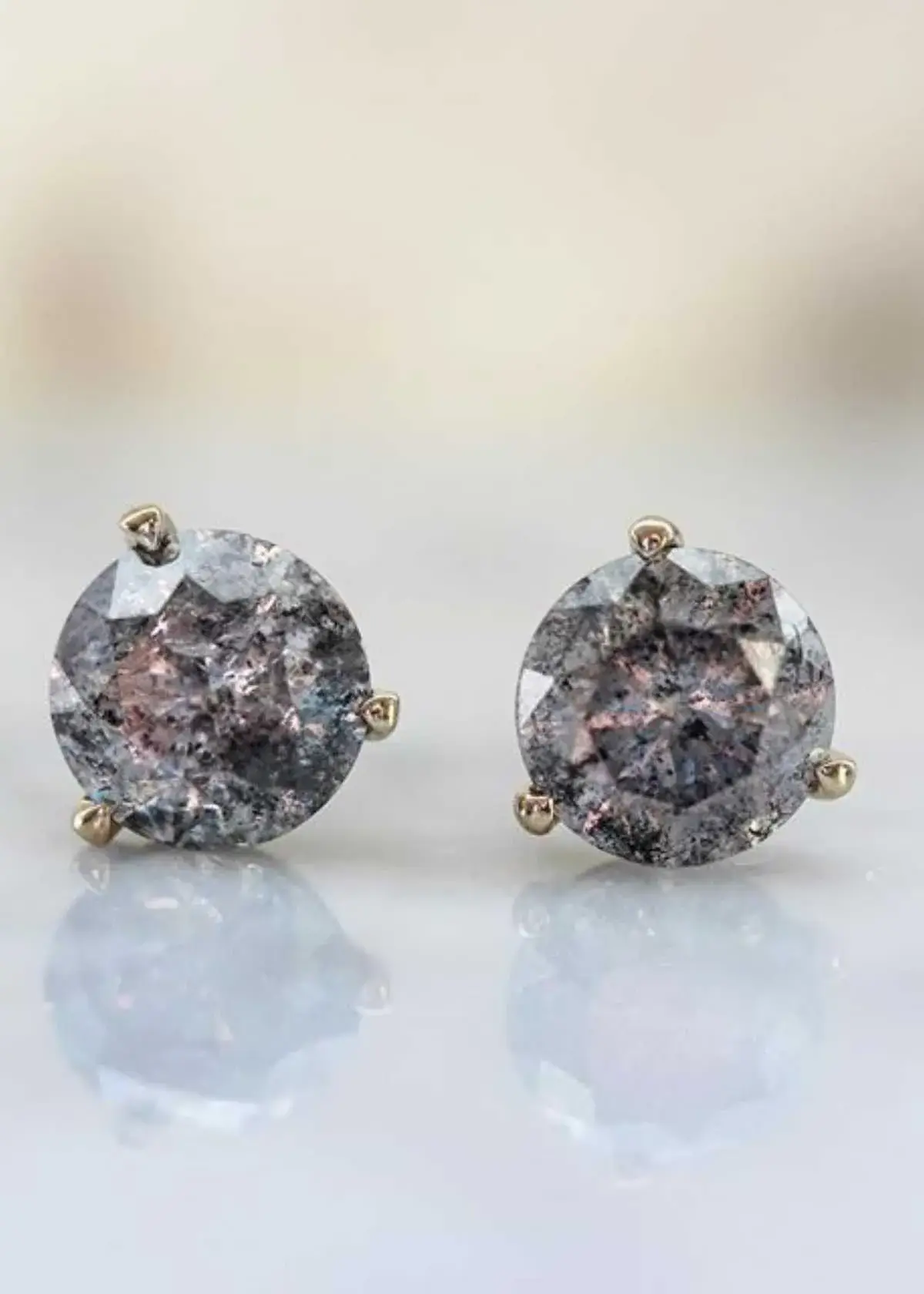 salt and pepper diamond earrings