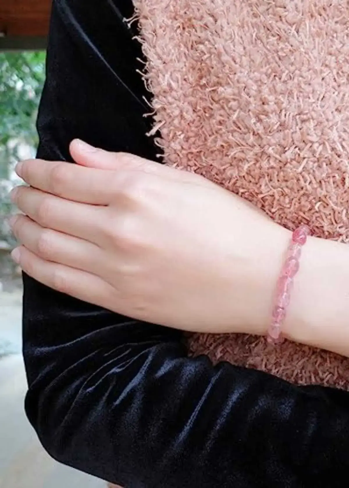 strawberry quartz bracelet