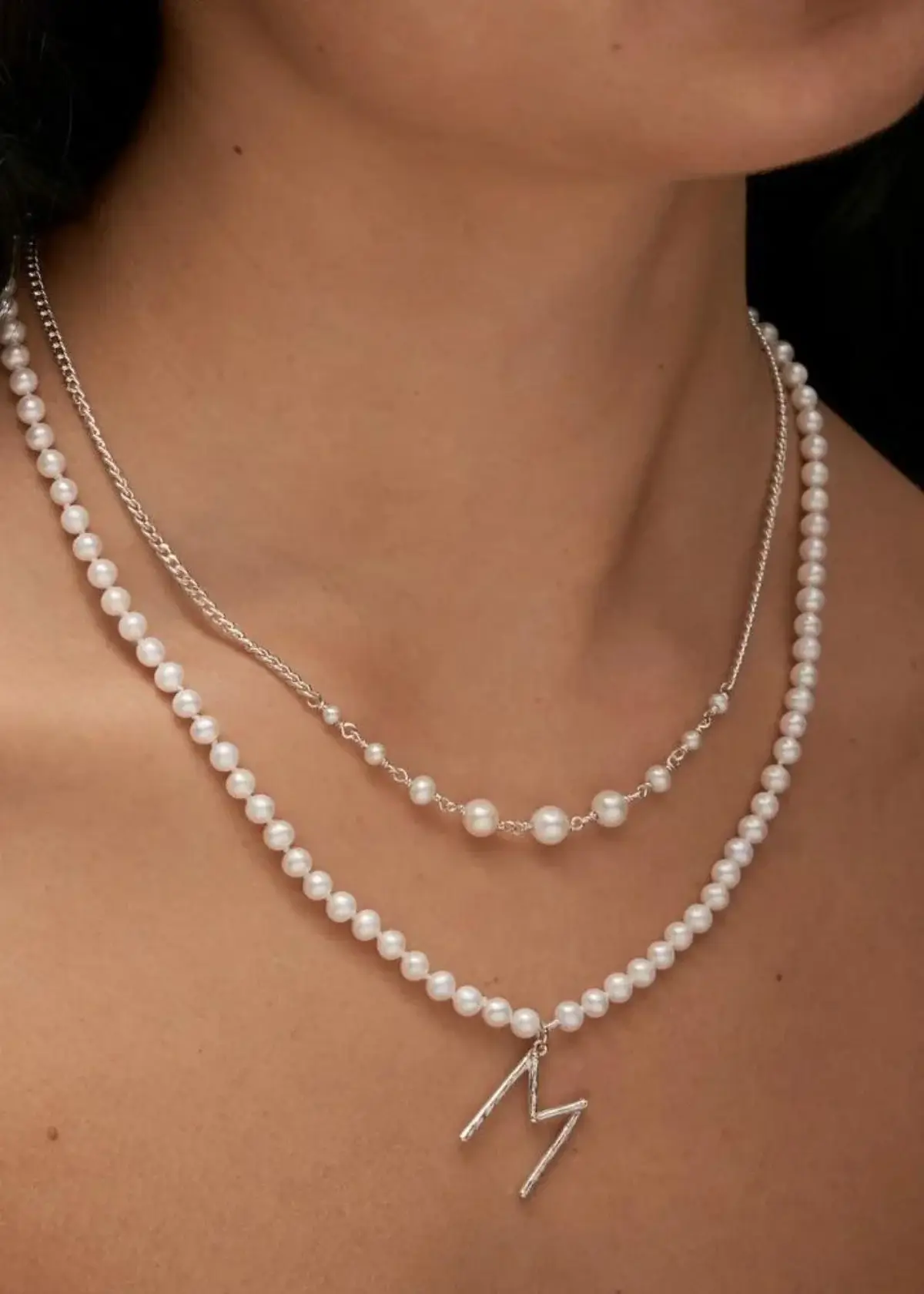 Can I pair my pearl initial necklace with other pearl jewellery?