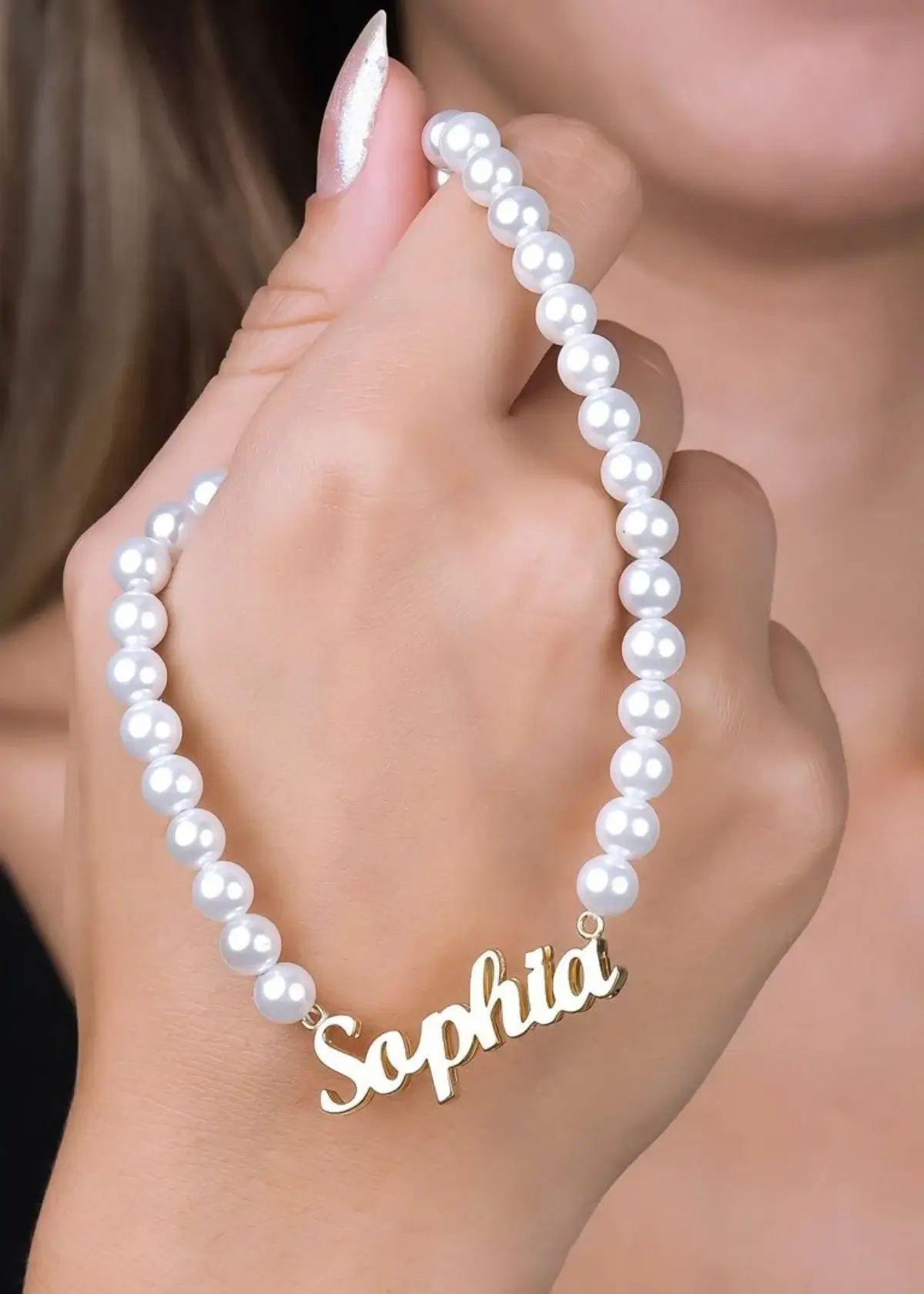pearl name necklace