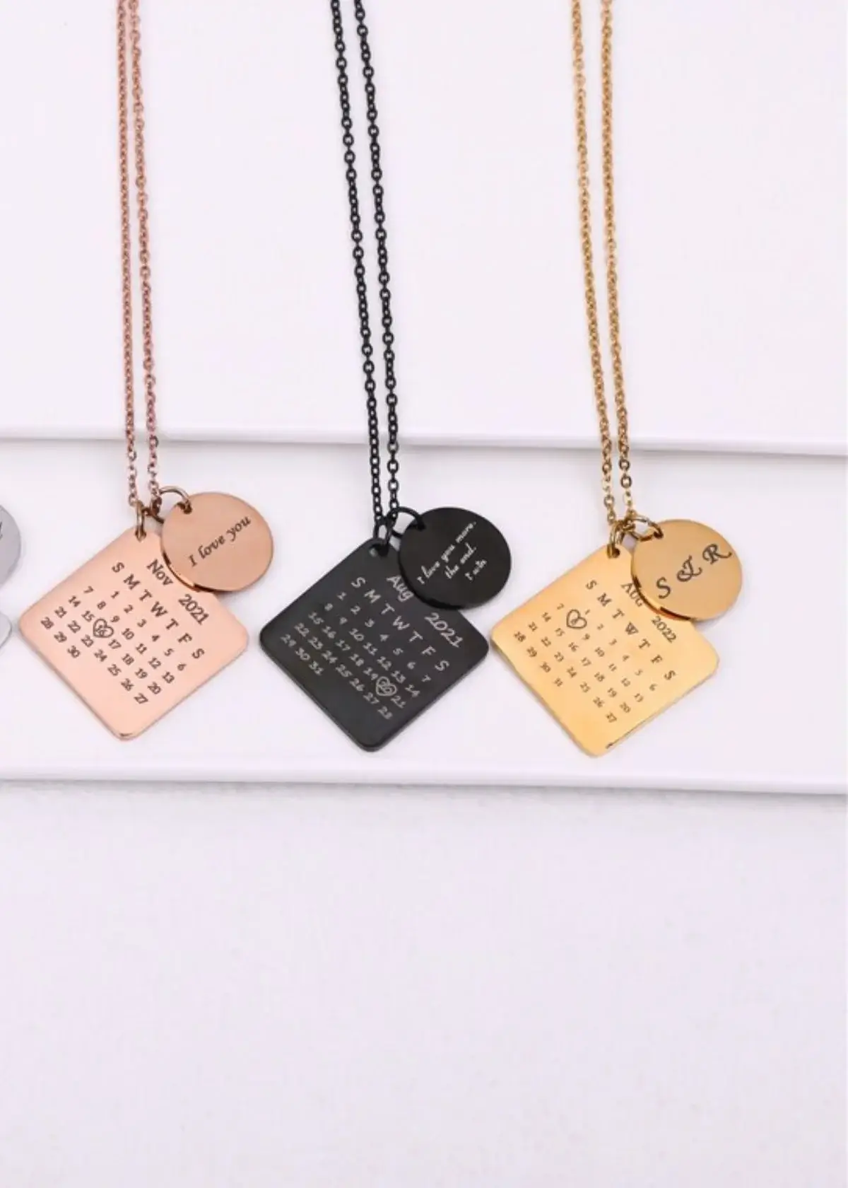 How do I care for and clean my calendar necklace?