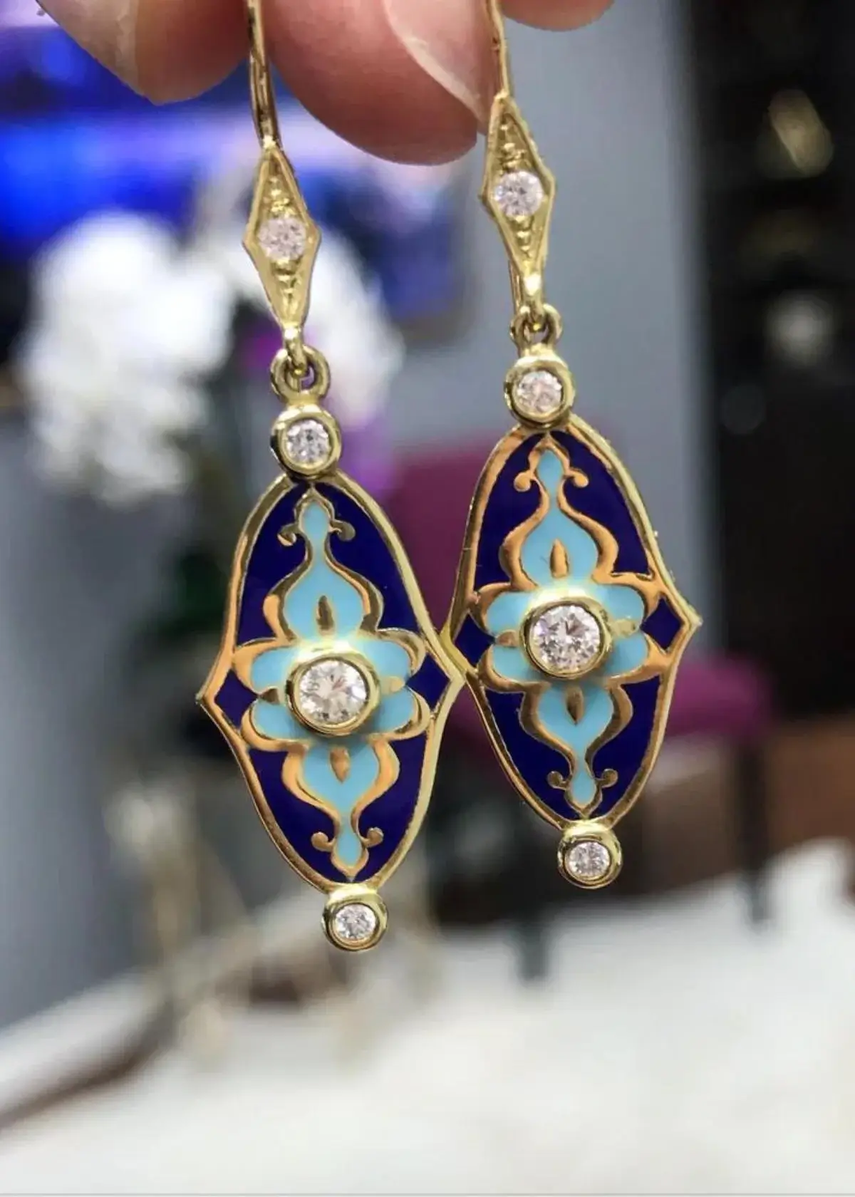 How to make copper enamel earrings?