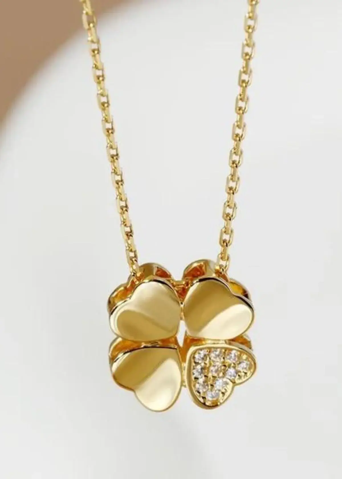 Are clover necklaces only available in silver or gold?