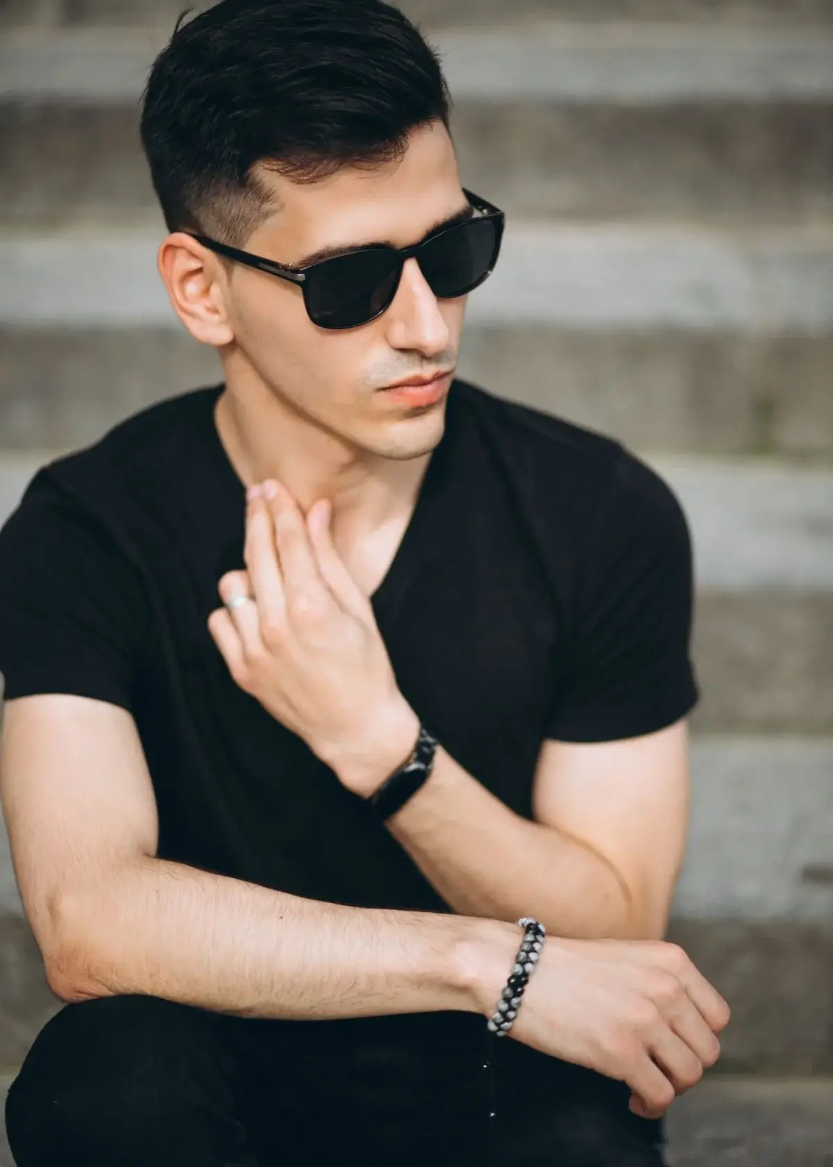 How do I ensure the bracelets in the stack coordinate well together?
