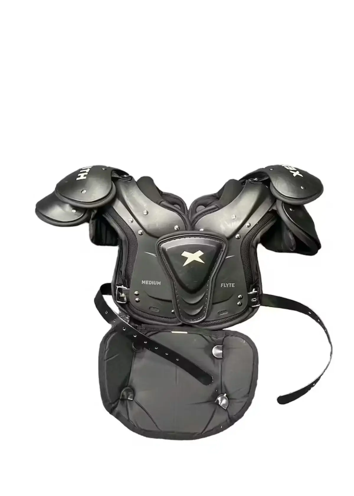 What materials are used to make football shoulder pads?