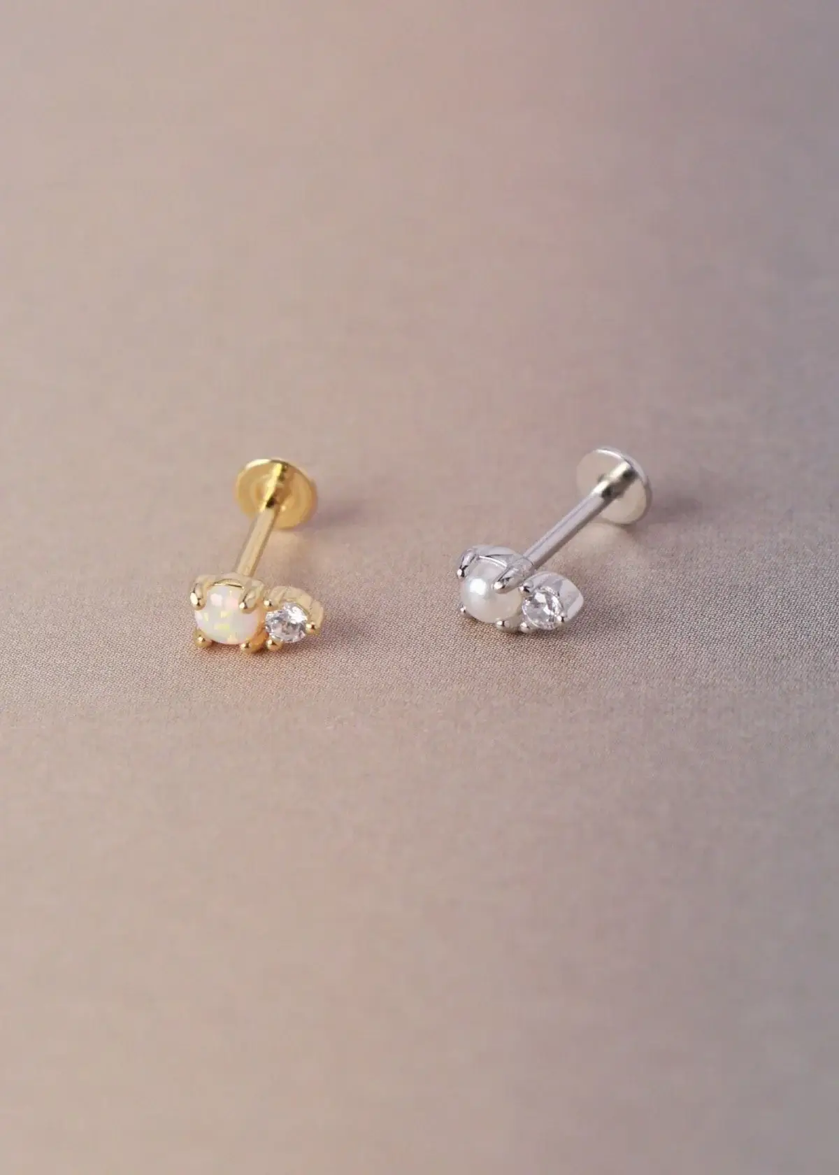 How do you clean flat-back earrings in gold?
