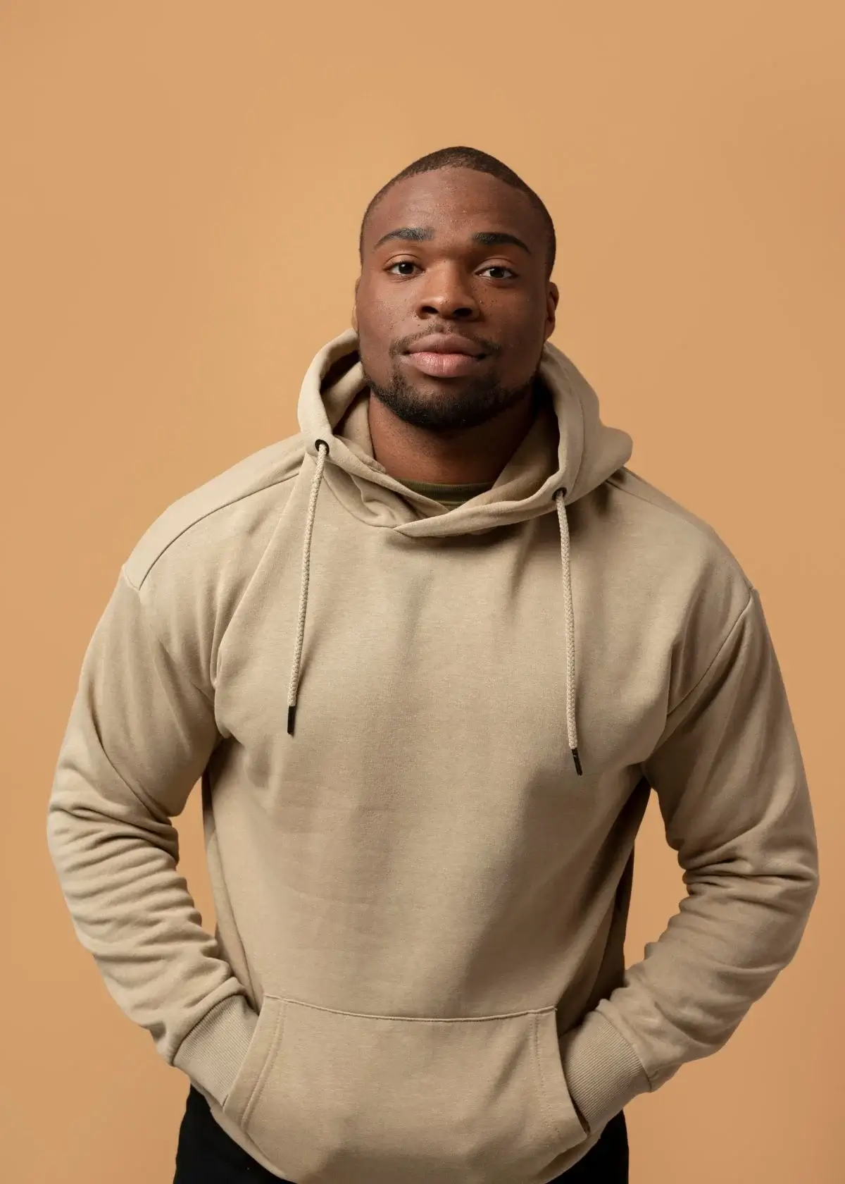 What materials are men's hoodies made from?