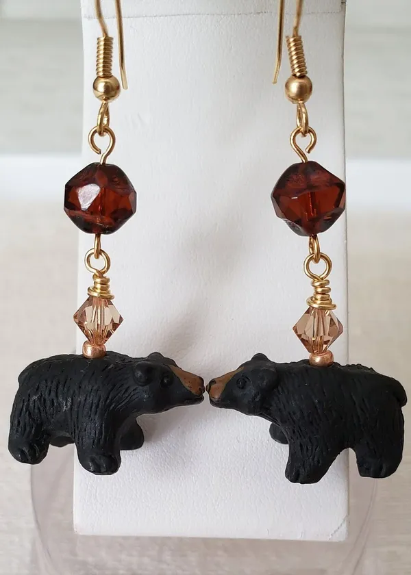 Splendid Bear Earrings: A Captivating Blend of Natural Beauty and Roaring Style from WildAdorn